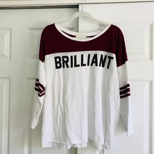 ‘Brilliant’ Maroon Forever21 Plus Baseball Tee